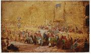 William Salter Sketch of the 1836 Waterloo Banqet by William Salter oil on canvas